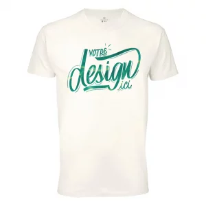 tee-shirt personnalisé HG DTF PRINT crème écru face impression